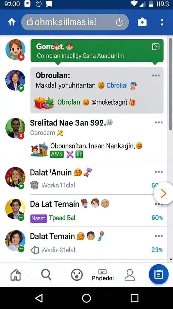 333v - Tangkapan layar menunjukkan elemen sosial interaktif di game.