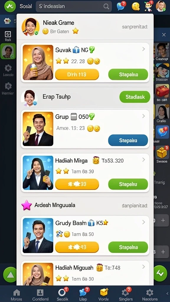 surgaplay - Berbagai karakter siap untuk dimainkan.